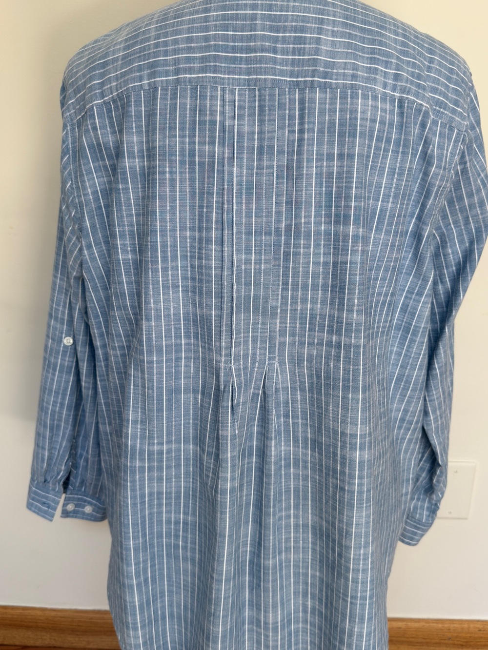 Jones New York Striped Blue Button-Front Shirt #203 - Picture 5 of 6